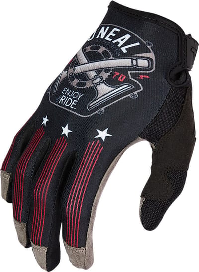 O'NEAL Mayhem Nanofront Piston Zwart Rood Wit Motorcross Handschoenen - Handschoen