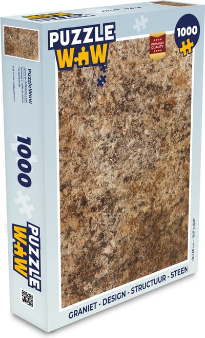 Puzzel Graniet - Design - Structuur - Steen - Bruin - Legpuzzel - Puzzel 1000 stukjes volwassenen