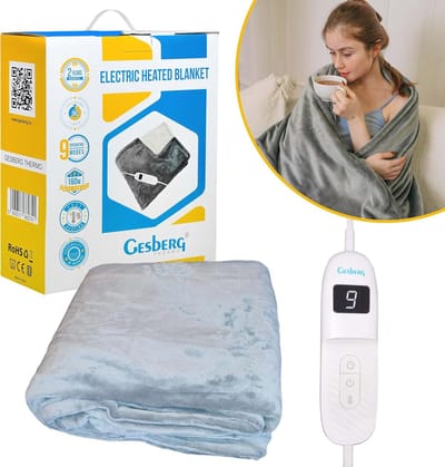 Elektrische Deken met Automatische Uitschakeling en 9 Warmtestanden voor Comfort en Veiligheid