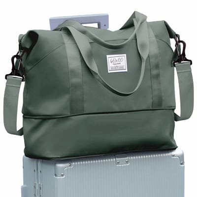 Geweo Weekendtas - Reistas - Duffel Bag - Handbagage 40*20*25 - Shouldertas - Maximaal 35 L - Waterdicht - Sporttasche - Travel Bag - Dames Heren - Groen