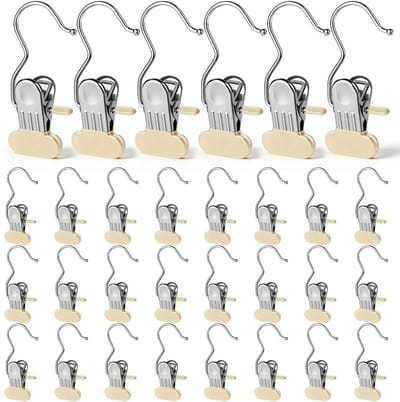 Roestvrijstalen wasknijpers 30 stuks, antislip klemmen voor kleding, multifunctionele clips voor handdoeken en sokken