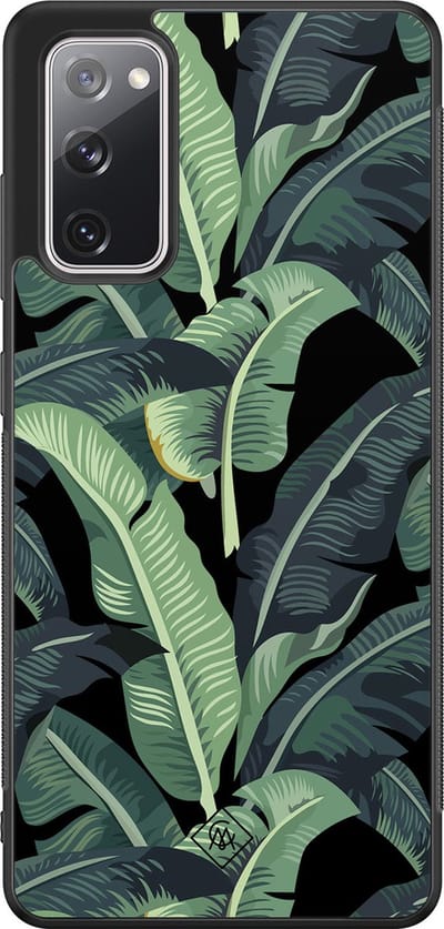 Casimoda® hoesje - Geschikt voor Samsung Galaxy S20 FE - Jungle - Zwart TPU Backcover - Planten - Groen