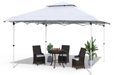 Gazebo Zyrell - Pergola - paviljoen - Partytent - Strandtent - Voor Terras, Feest en Achtertuin - 3,6x3,6m - Wit