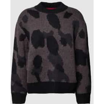 Gebreide pullover met all-over motief, model 'Sattiner'