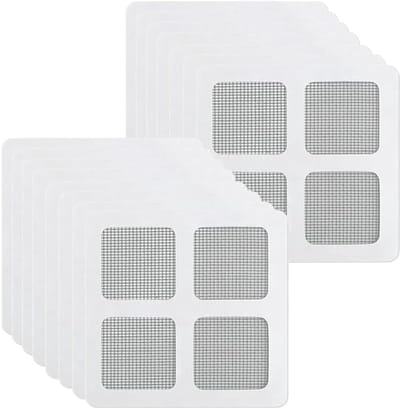 Reparatievel voor horren - Horrengereedschap - Reparatie van ramen en muggennetten Glasvezelreparatiepleister voor muggennet, anti-insectenvliegen -Veelzijdig en Gemakkelijk 10×10cm - 15-packs