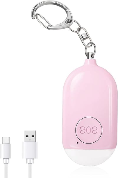 Persoonlijk Veiligheidsalarm - Noodalarm Draagbaar - Zelfverdediging Noodsituaties - Extra Luid Geluid - 7x3.6x2 cm - Roze