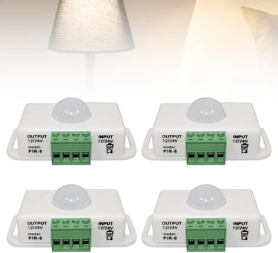 Dailygoody - Set van 4 Body Infrared PIR Bewegingssensoren - Automatische Lichtschakelaar voor LED Strips en Lampen