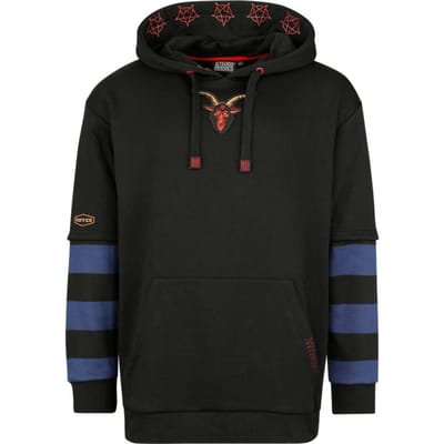 Steven Rhodes - Fun Trui met capuchon - The Morning Ritual - Oversize - S tot XL - voor Mannen - blauw-zwart