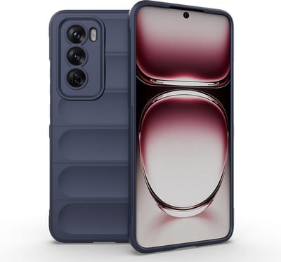 MobyDefend Hoesje - Geschikt voor Oppo Reno12 - TPU Gripcase - Blauw