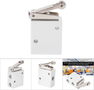 Dailygoods- Luchtklep Drieweg - Pneumatische Apparatuur - Aluminium Legering - Stabiele Mechanische Structuur - Hoogwaardige Membraanklep - Unidirectionele Stroomrichting - Pneumatische Klep