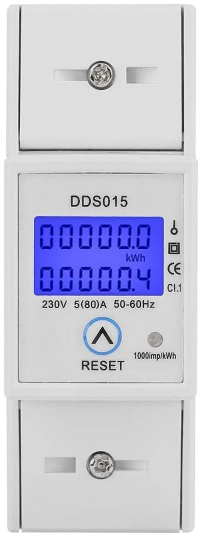 Enkele fase DIN-rail energiemeter – DDS015, LCD, 230V 5-80A 50Hz
