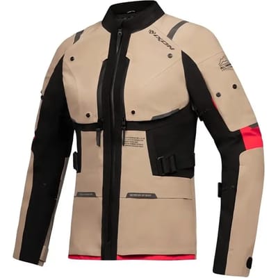 Ixon M-Skeid Lady Sand Zwart Rood Waterdichte Textiele Motorjas - Jas