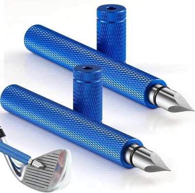 Golf Club Groefslijper - Golftool Reiniger - Golfen Verbeteren - Lichtgewicht Draagbaar - 11 cm - Blauw