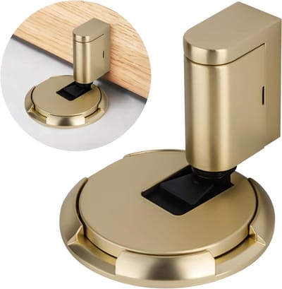 Mechanische Deurstopper - Vloerstopper Deur - Schade Voorkomen - Zonder Boren - Verstelbaar - Goud