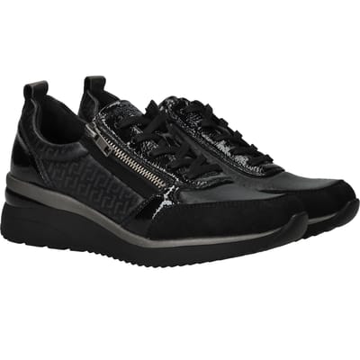 Remonte Sneakers Laag Veterschoenen Laag - Zwart - Maat 39