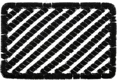 Borstelmat - Deurmat - 60X40 CM - Schoonloopmat - Zwart