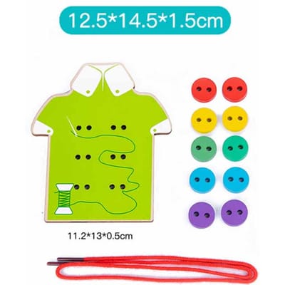 Kinderen rijgspeelgoed veterschoenen kleding rijgen houten Montessori educatief puzzelspeelgoed activiteitenspel fijne motoriek cadeau