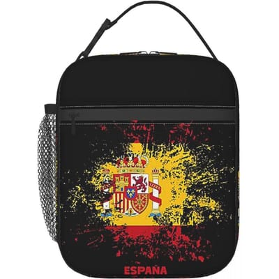 Spanje Vlag Geïsoleerde Lunchtas voor Vrouwen Kinderen Lekvrije Voedseldozen Thermische Lunchbox Tote One Size