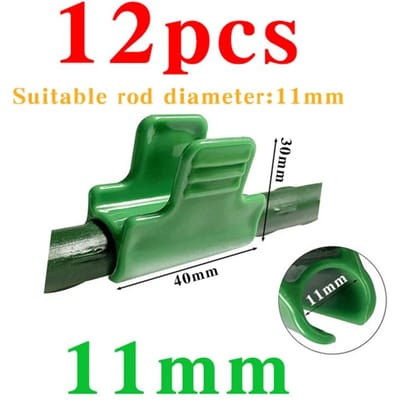 12 stuks kasfolieklemmen tuinzeilnet tunnel hoepel buisklem schuur rij afdekking schaduw frame ondersteuning plantgereedschap