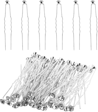 Haarspelden 60 stuks - Strass Haarspelden - Bruidsaccessoires - Hoofdtooi Bruidsmeisjes - Luxe Schittering - Roestbestendig Metaal - Haaraccessoires