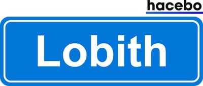 Hacebo - Plaatsnaam Sticker - 29x10 CM - Lobith sticker - Verkeersborden sticker - grappige cadeaus - Lobith