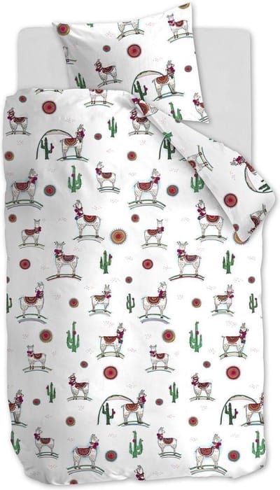 Beddinghouse Lama Adventure Dekbedovertrek - 100x135 cm - Multi