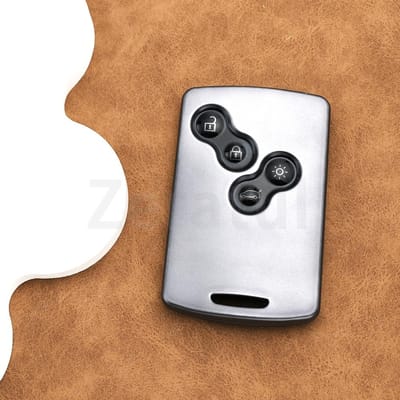 4 Boutons TPU Porte-clés Télécommande Étui Housse pour Clé de Voiture Sans Clé Pour Renault Fluence Zoe Scenic Captur Card Clio Laguna Koleos Megane white