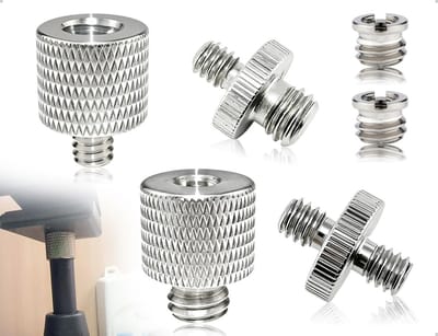 Set van 6 Stuks Statiefadapter, 1/4 Inch naar 1/4 Inch en 3/8 Inch naar 1/4 Inch, Geschikt voor Microfoons, Statiefschroeven en Camera-accessoires
