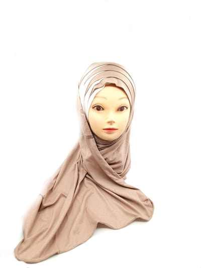 Elagante kaki hoofddoek, Mooie hijab.