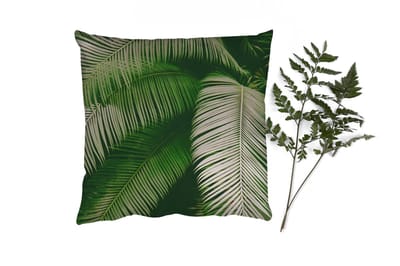Sierkussens - Kussentjes Woonkamer - 40x40 cm - Palmbladeren - Zomer - Tropisch