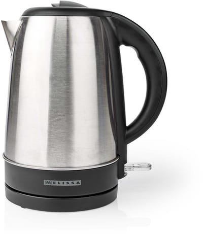 Melissa 16130310 - Waterkoker met een inhoud van 1,7 liter en een vermogen van 2200 W - Droogkookbeveiliging en automatische uitschakeling - Roestvrij staal