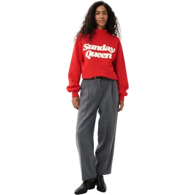 Dames sweatshirt She is Sunday Sunday Queen