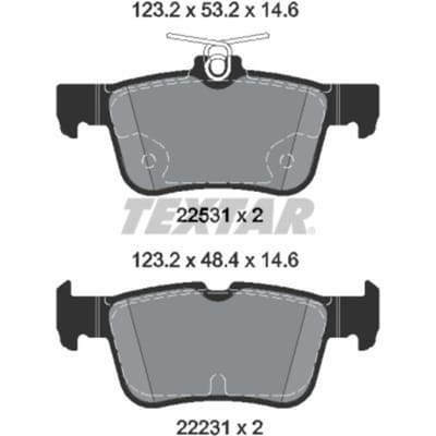 Remblokset TEXTAR 2253105, achter