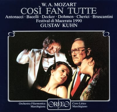 Albert Dohmen, Laura Cherici, Sesto Bruscantini, Orchestra Filarmonica Marchigiana, Coro Lirico Marchigiano V. Bellini - Mozart: Cosi Fan Tutte (3 CD)
