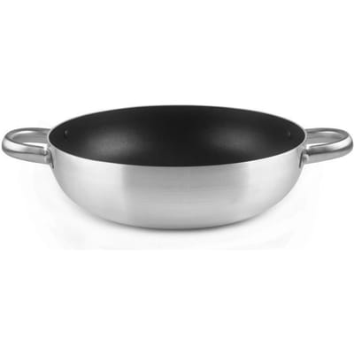 IBILI Gastronomie - Anti-aanbakpan met 2 aluminium handgrepen (28 cm) - Handvat RVS - Speciaal Gas