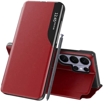 Hoesje geschikt voor Samsung Galaxy S26 Ultra - Techsuit eFold Book Case - Rood