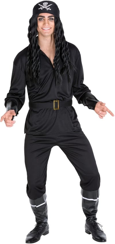dressforfun - Herenkostuum piraat Stoppelbaard L - verkleedkleding kostuum halloween verkleden feestkleding carnavalskleding carnaval feestkledij partykleding - 300708