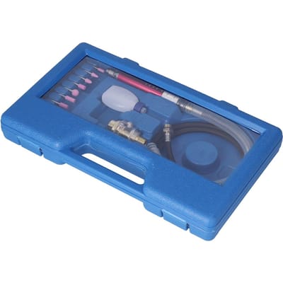 17-delige Lucht Micro Slijper Kit Licht Mini Potlood Polijstgereedschap voor Sieraden Reiniging blue