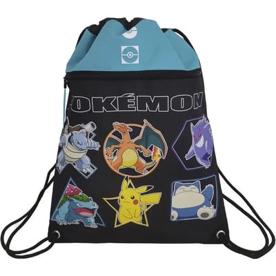 Pokemon - Gymtas / zwemtas - 44 cm - incl. vak met rits - High Quality - Dikke robuuste stof