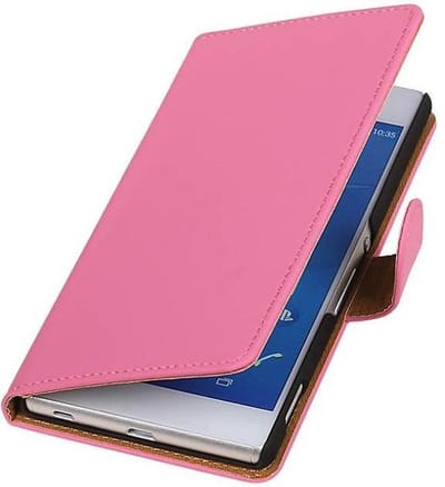 Bookstyle Wallet Case Hoesjes Geschikt voor Sony Xperia Z3 D6603 Roze