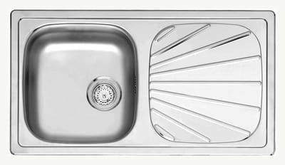 Roestvrijstalen spoelbak - Keuken gootsteen - Keukenwerk - Omkeerbaar ontwerp - 760 x 410 mm - Zilver