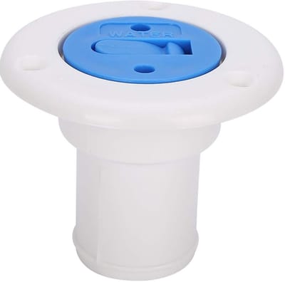 Allecto - Water Vulopening met Sleuteldeksel voor 1-1/2 inch Slang - Marine Boot, Camper, Trailer