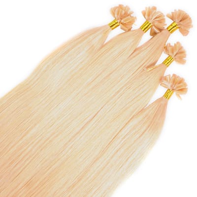 hair2heart Premium Extensions Echt haar Bondings glad - 25 strengen 0,8 g 40 cm 9/0 lichtblond
