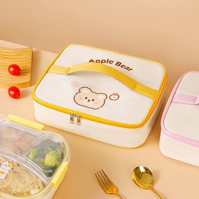 Geïsoleerde lunchtas – Voedselbewaartas – Thermische Bento-tas – Unisex geïsoleerde lunchtas – Met ritssluiting – Lichtgewicht lunchtas met grote inhoud – Ideaal voor kantoor, school en op reis – 28 x 23 x 7 cm
