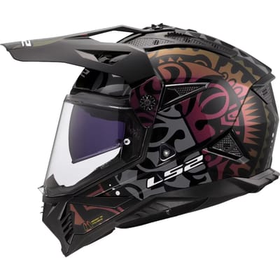 LS2 Helm Pioneer II Rangi MX702 zwart / paars maat XL
