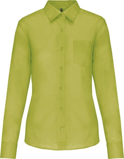 Kariban Overhemd in onderhoudsvriendelijk polykatoen-popeline dames K549 - Burnt Lime - 3XL