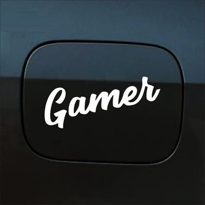 Bumpersticker - Gamer - 6 X 18 - Wit