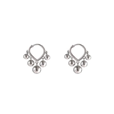 Go Dutch Label Oorhangers Balls Hoop Zilver