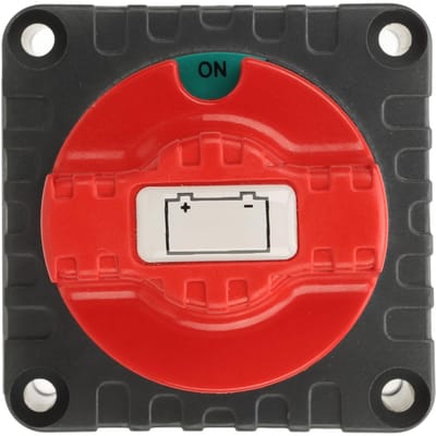 Interrupteur de déconnexion de batterie 12-48V 300A Position Marche Arrêt Bouton Interrupteur principal d'arrêt Marin pour Voiture Camion Yacht Rénovation gris