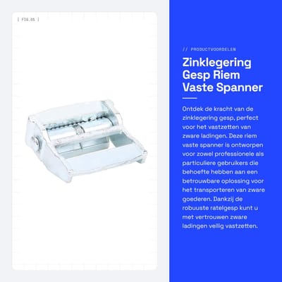 Inovra- Ratelgesp voor zware ladingen - Spanbanden met ratel - Vastzetriem - Sjorband - Riem - 50mm breedte - Spanband